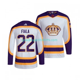 Los Angeles Kings KEVIN FIALA 22 Adidas 2022 Reverse Retro Wit Authentic Shirt - Mannen